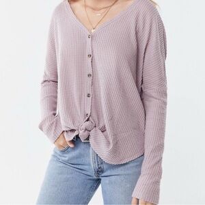 Urban Outfitters Out From Under Waffle Knit Long Sleeve Shirt